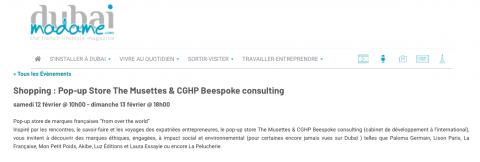 Découvrez le Pop-up Store de The Musettes & CGHP Beespoke consulting - Lison Paris