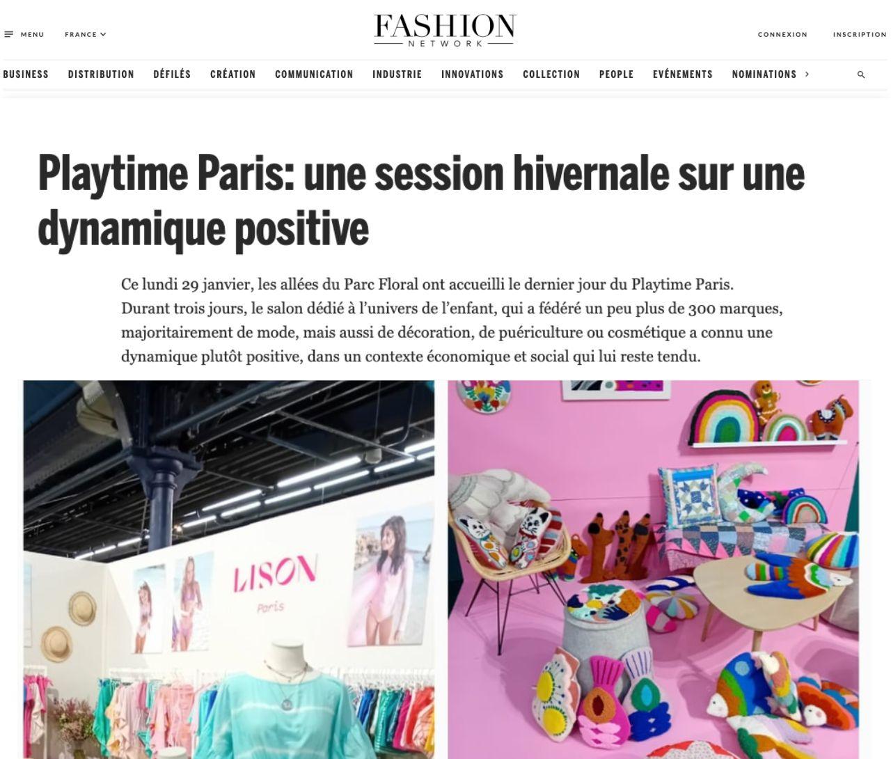 Fashion Network : Lison Paris éblouit les visiteurs au Salon Playtime Paris 2024 - Lison Paris