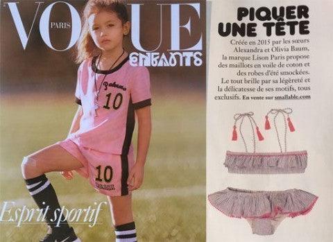 Parution magazine Vogue - Lison Paris