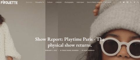 Playtime Paris revient avec son édition physique pour présenter les collections AW22. - Lison Paris