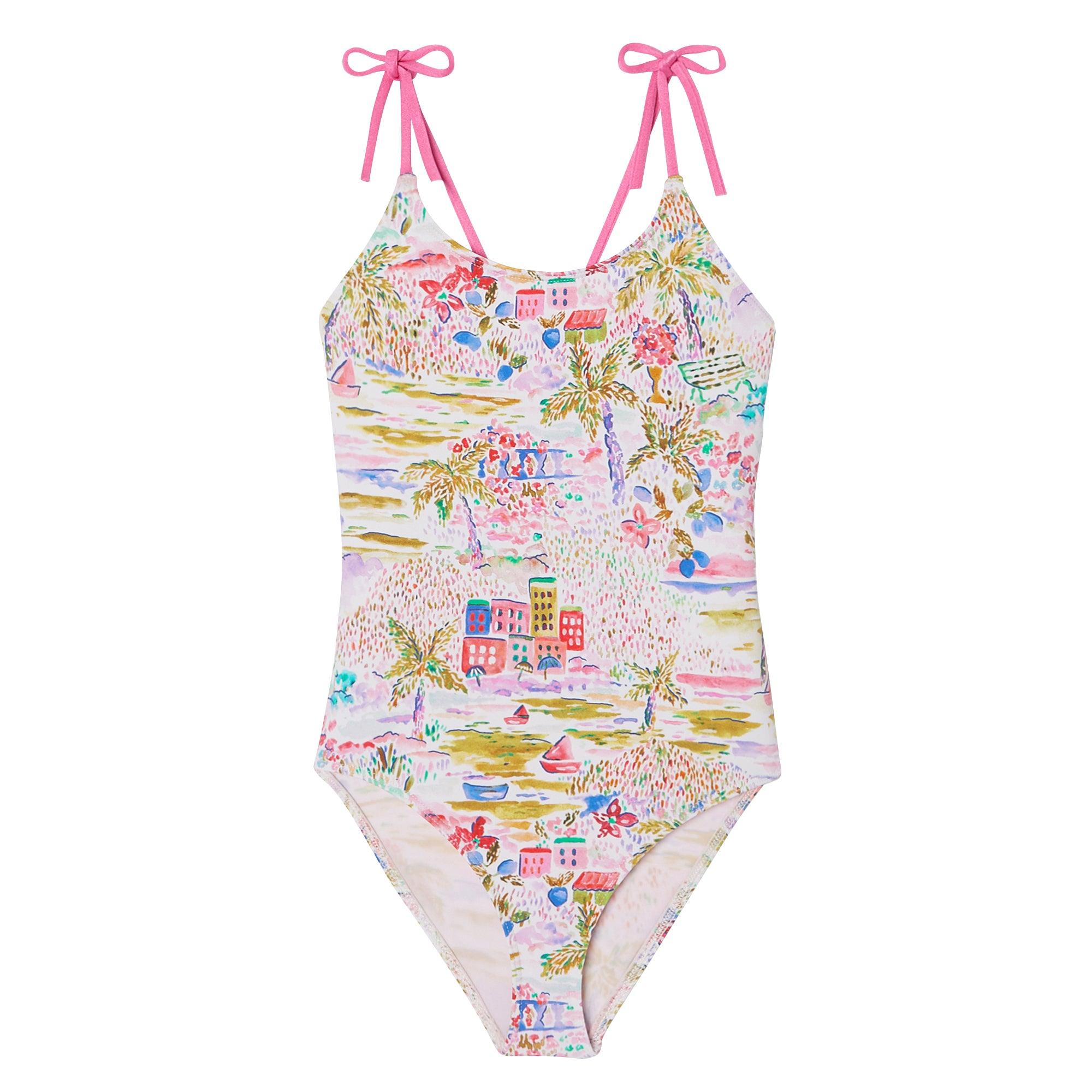 Girls' one-piece swimwear, pink | GIGI 1P