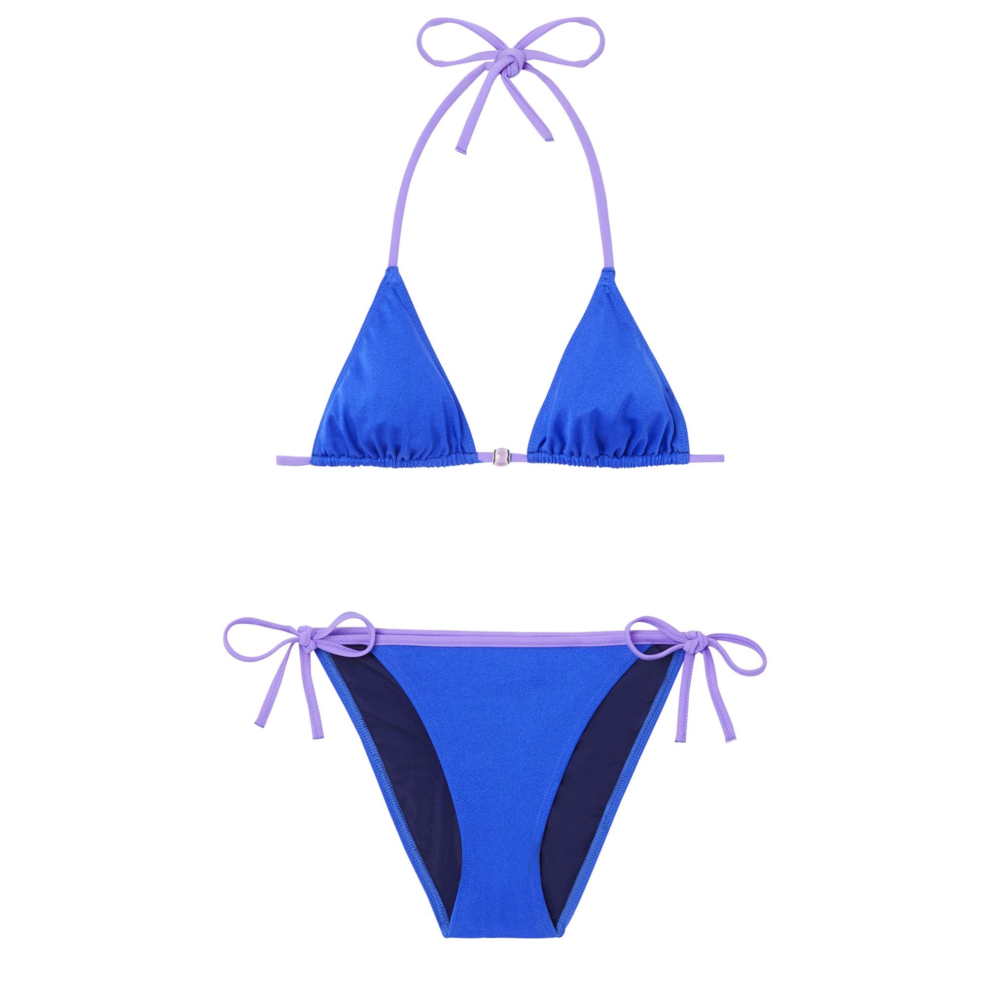 Bikini triangle filles, bleu roi | BERMUDES 2P