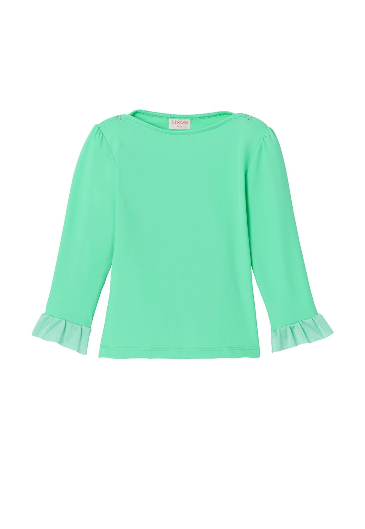 Girl UPF 50+ rash guard, mint green | BORA BORA T-SHIRT