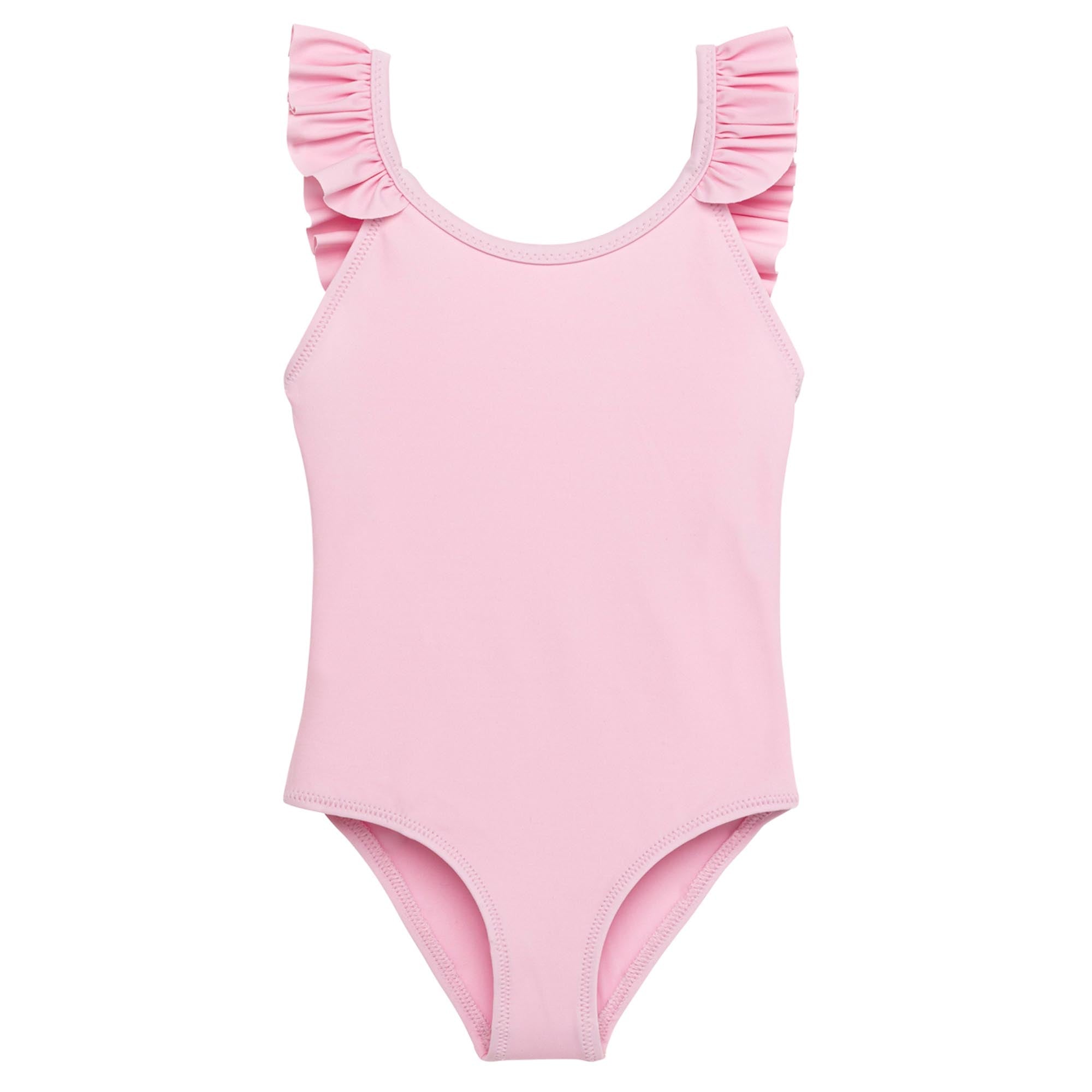 One piece girl's swimsuit, UPF50+, light pink