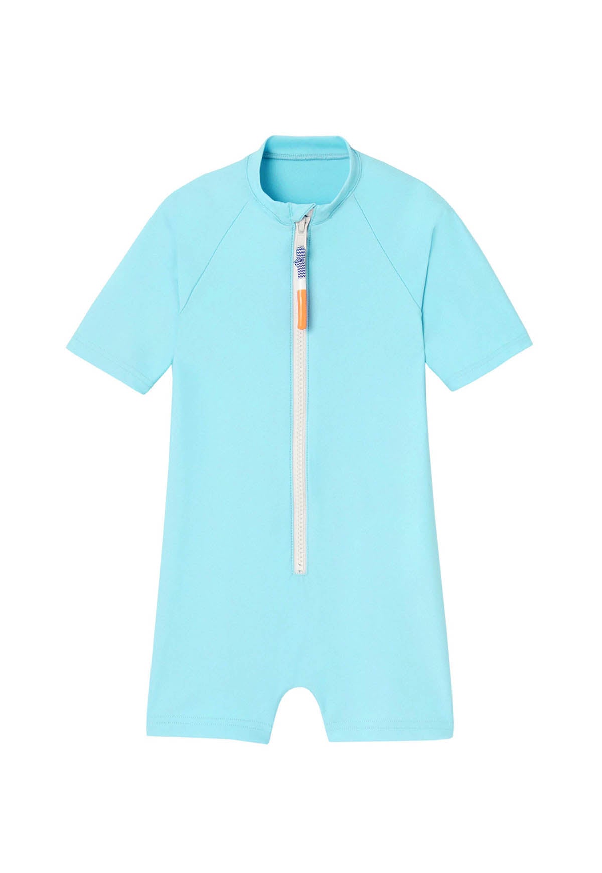Boy's UV-resistant short-sleeved suit, aqua