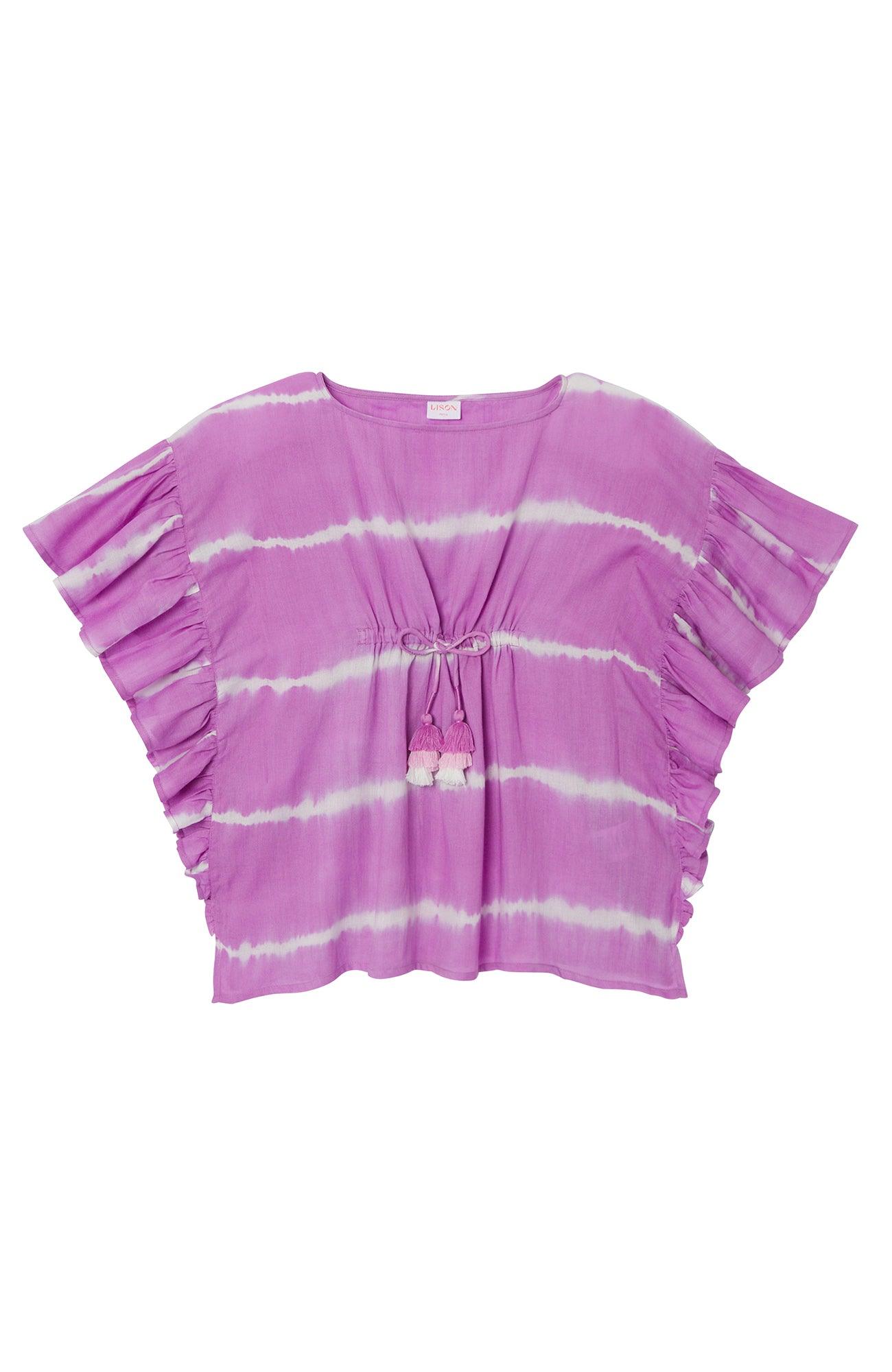 Girls' Tie Dye cover-up, lilac | DIABOLO