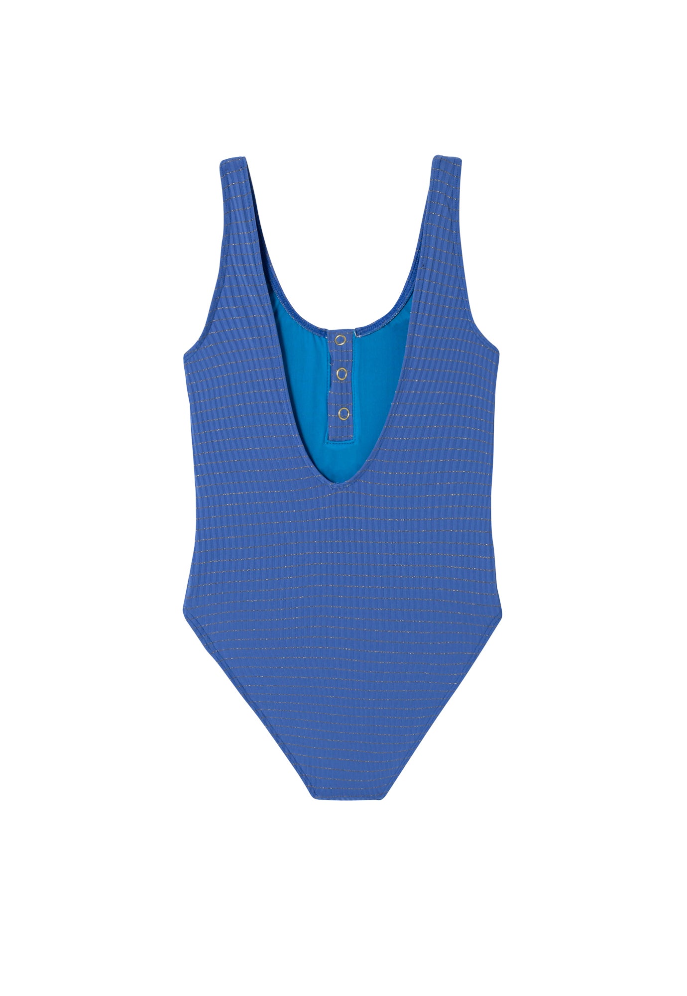 Maillot de bain une pièce fille, bleu/or  | CALYPSO 1P