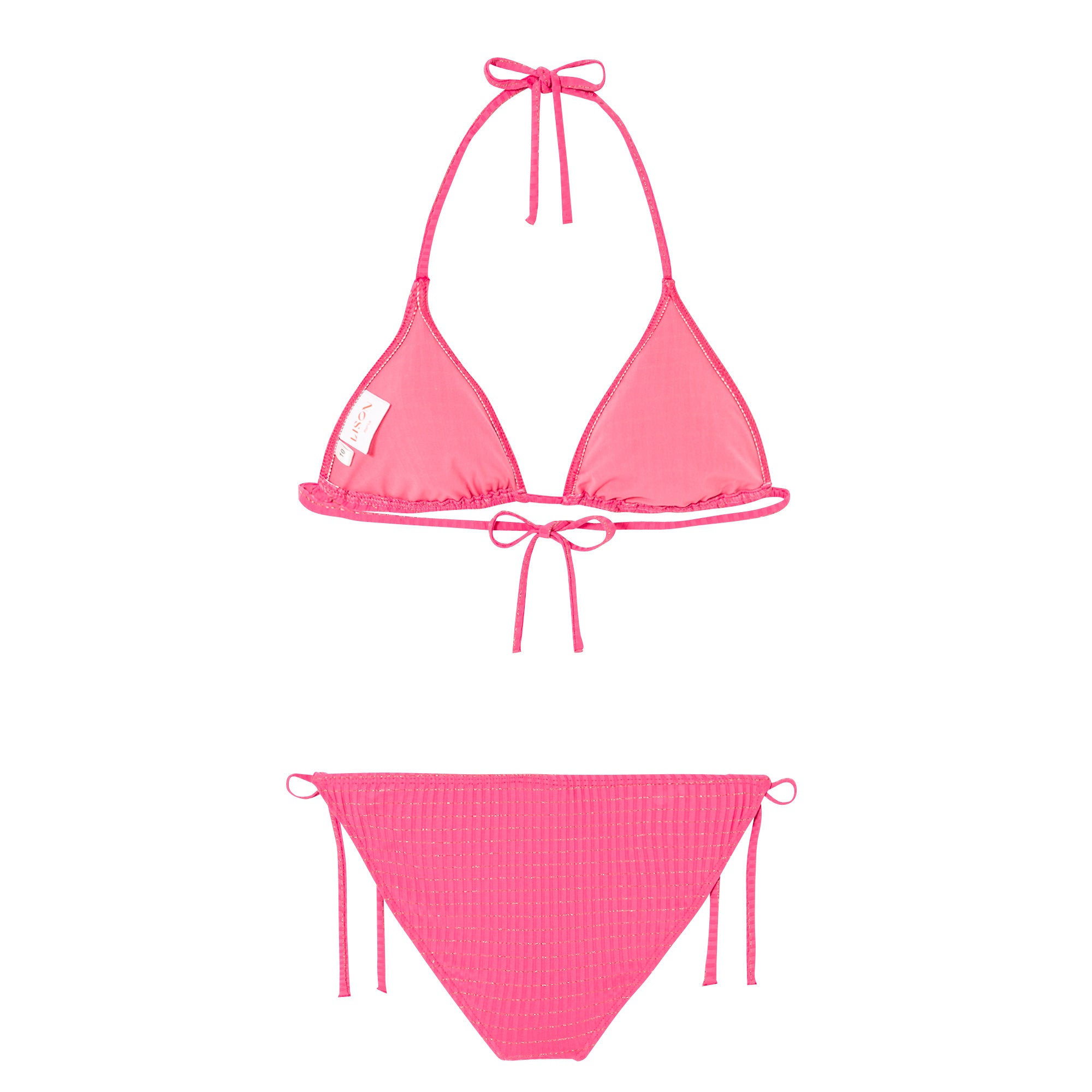 Maillot de bain deux pièces triangle filles, rose/or  | CALYPSO 2P TRIANGLE