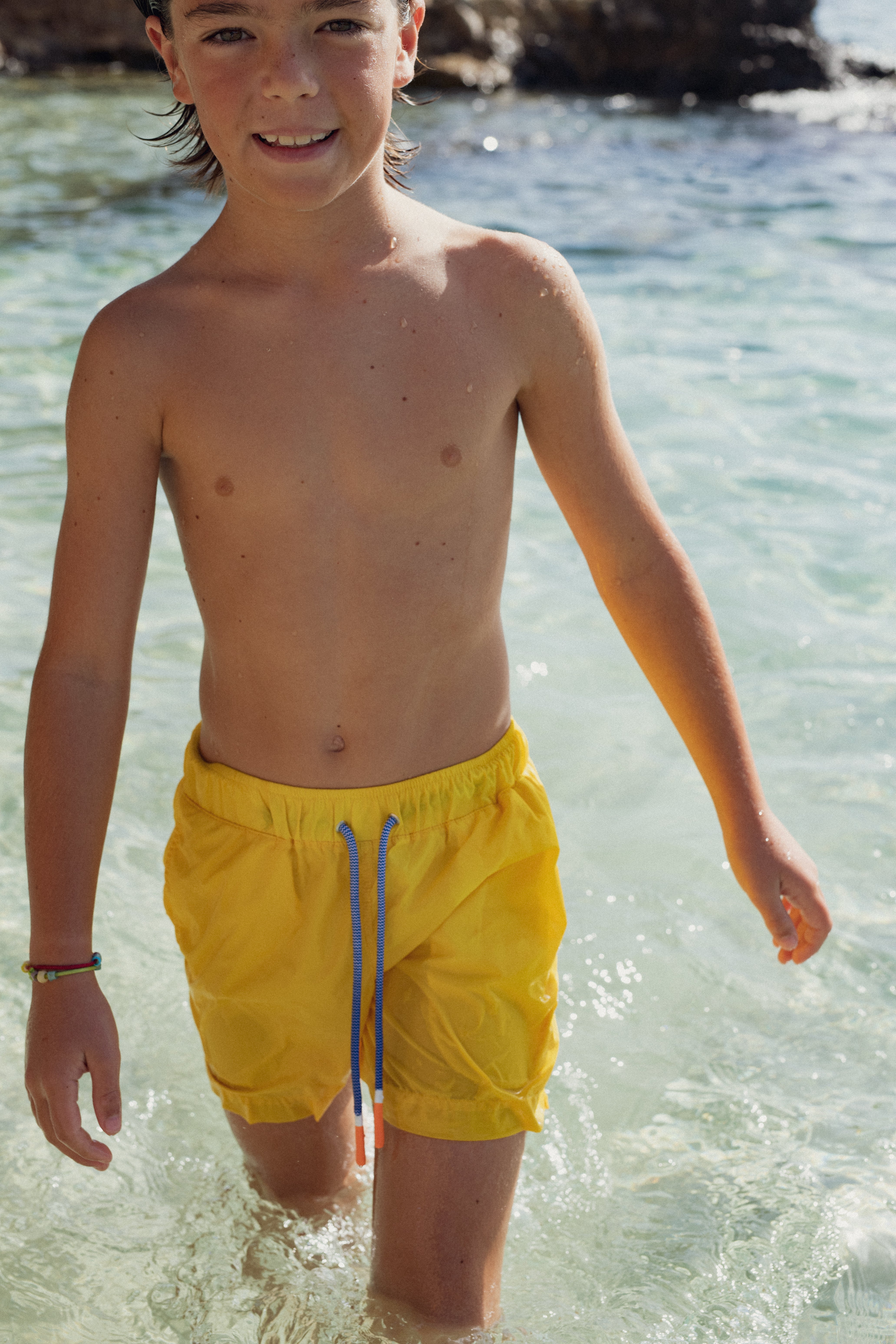 Short de bain garçon, jaune | CAPRI