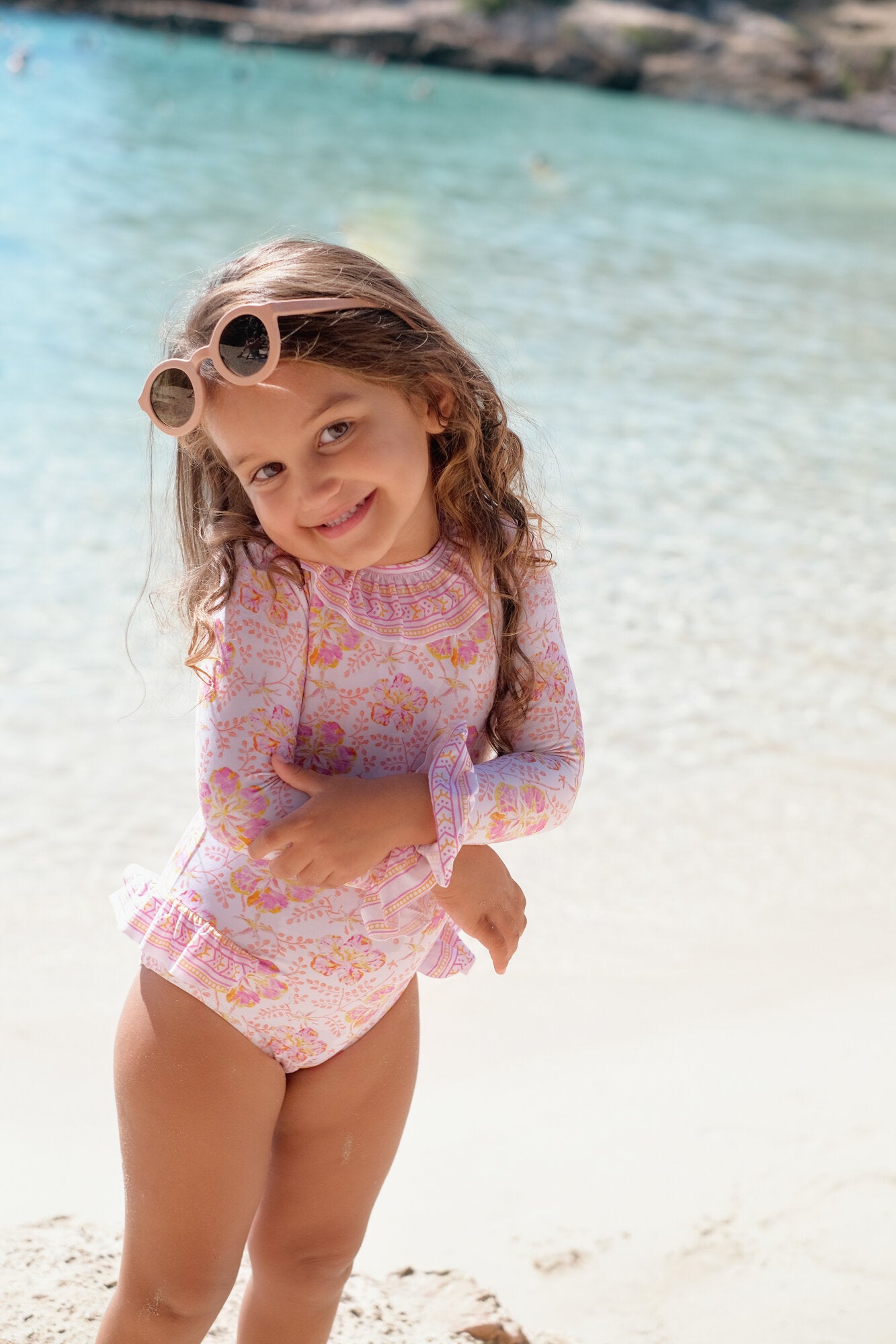 Maillot manches longues anti-uv fille, Lison Paris X Amaia | AMAIA BEBE