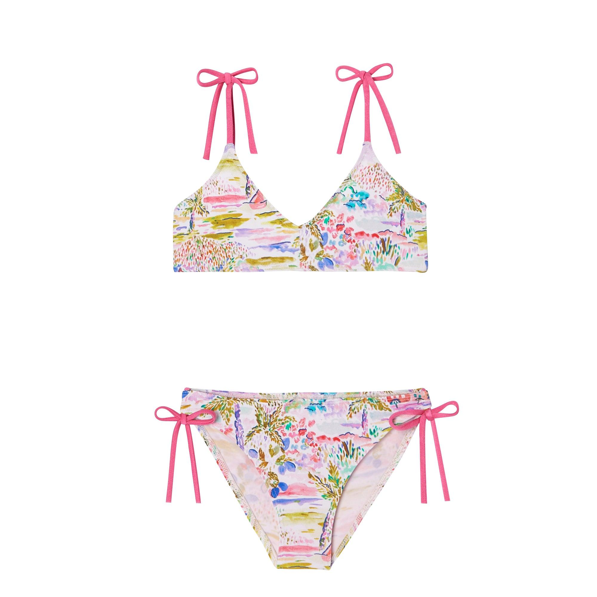 Maillot de bain deux pièces fille, rose| GIGI 2P