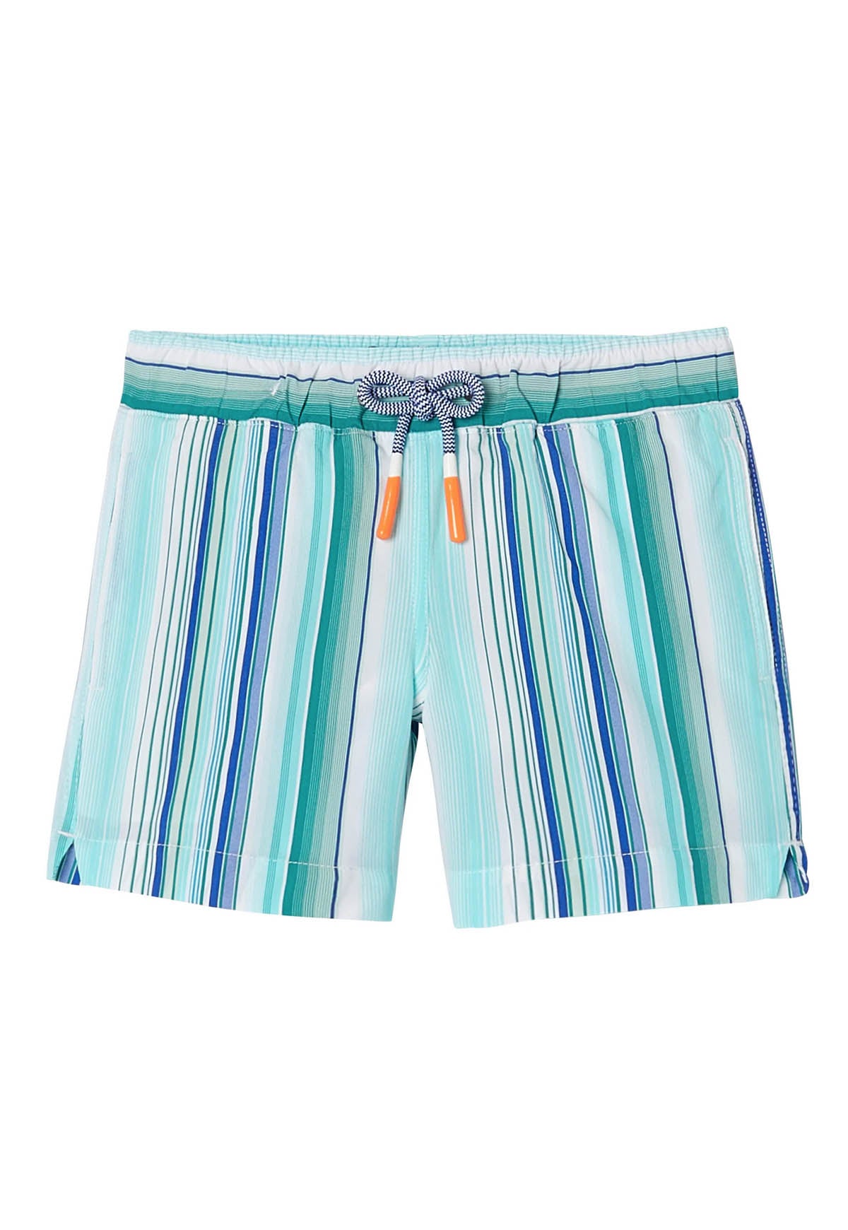 Short de bain garçon, rayures aqua | LAGOON