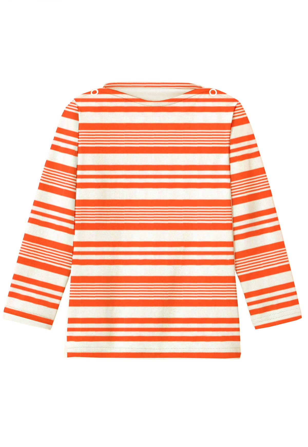 Boys' anti-UV t-shirt, orange striped | MALO T-SHIRT