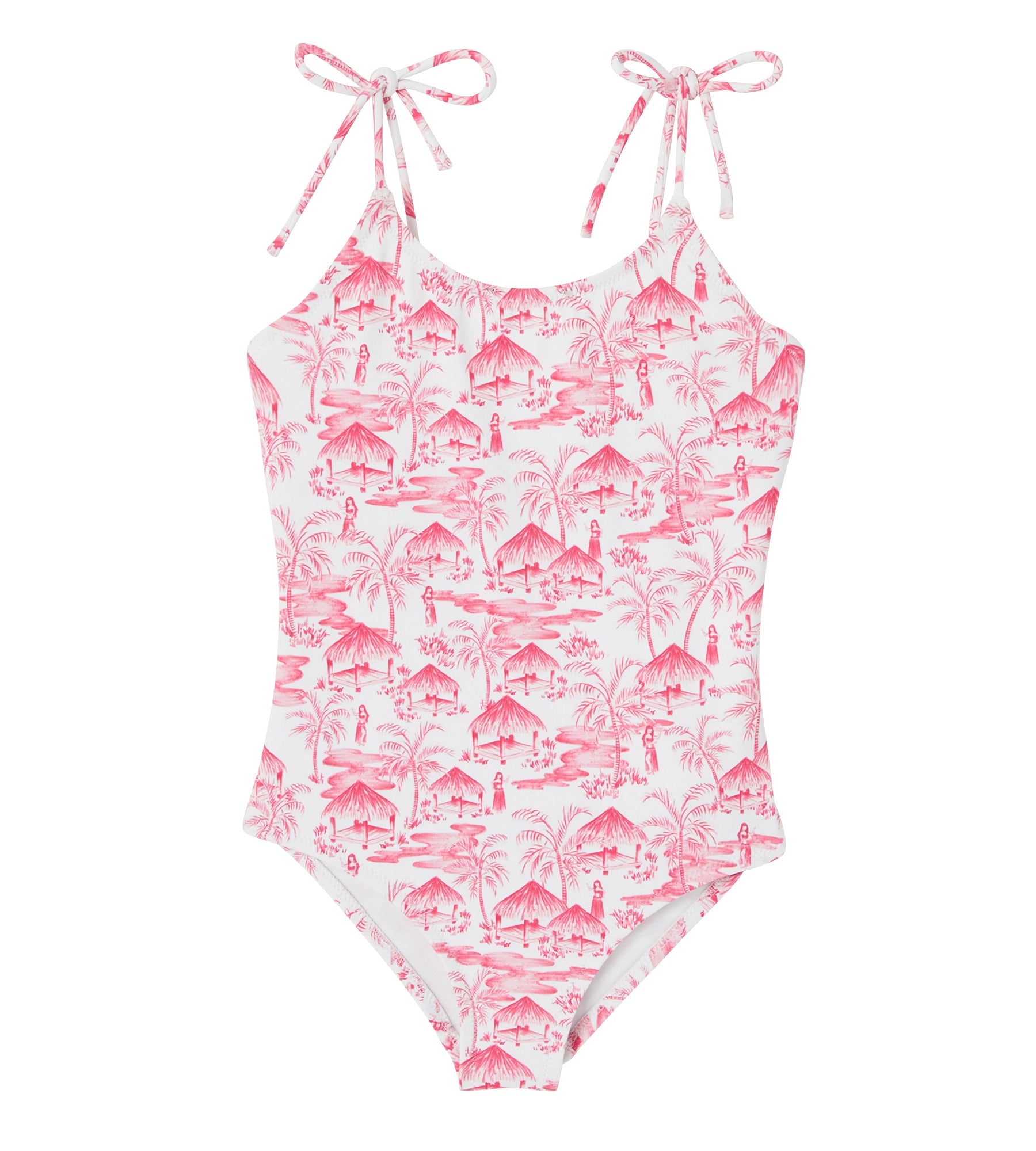 Pink teen one-piece swimsuit