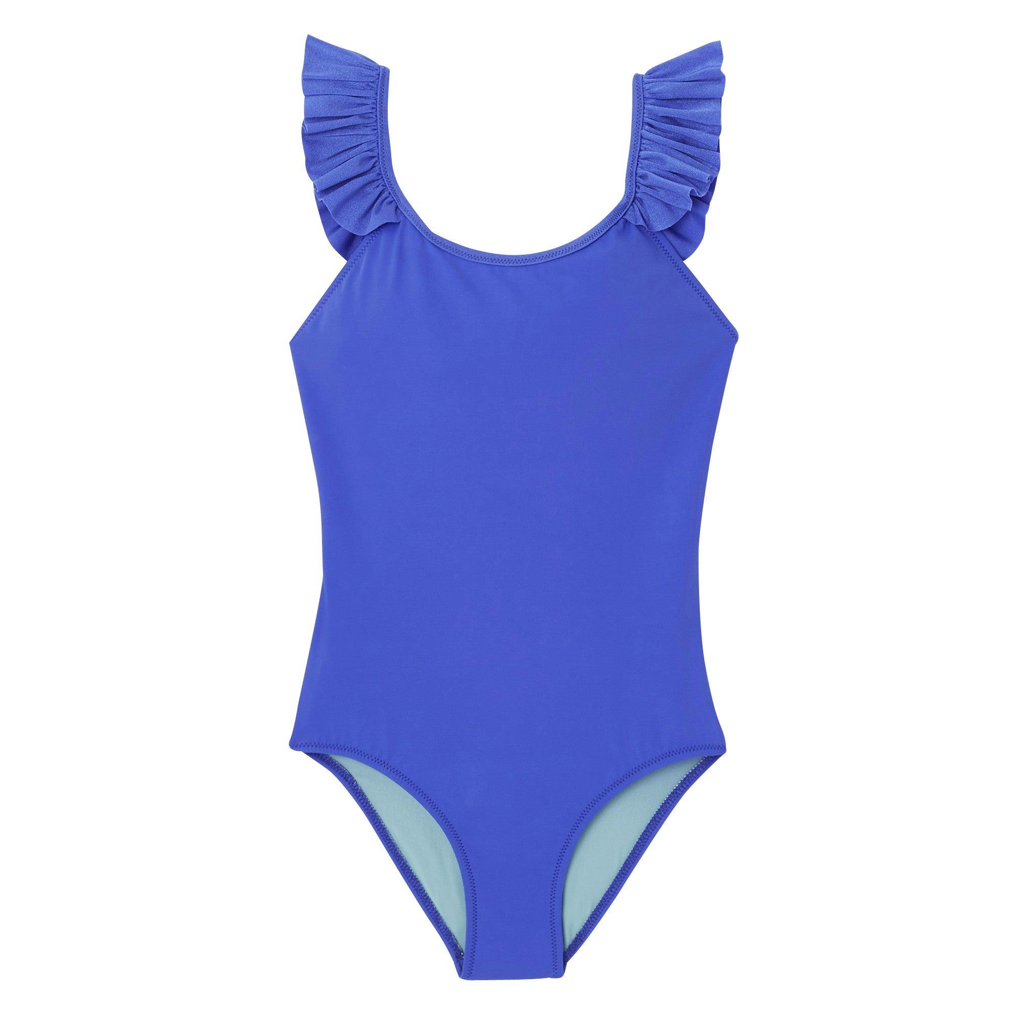 one-piece swimsuit in ultramarine blue color with UV protection – Lison ...