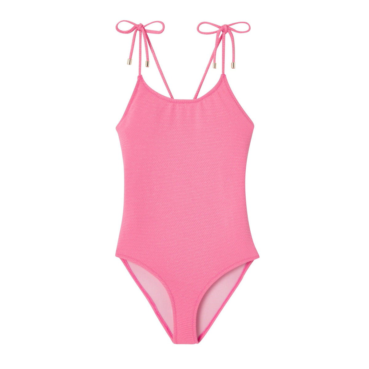 Girl's one-piece pink/gold swimming costume